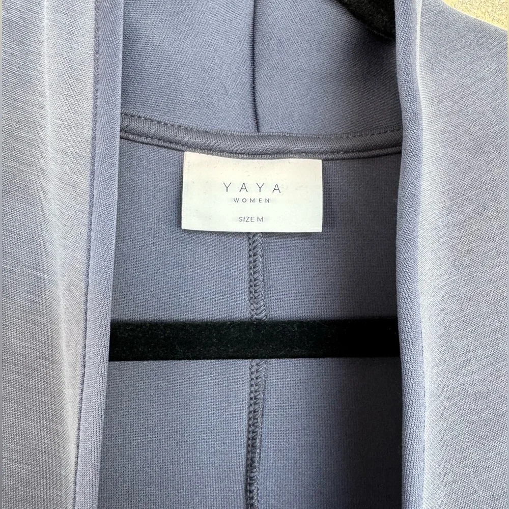 YAYA Women's Blue/gray Open Cardigan - Picture 2 of 3